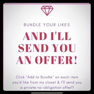 Bundle 2 items for 10% off! 3 or more, 20% off! Discounted shipping 💝💞